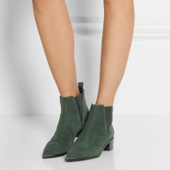 Acne Studios Jensen Boots - Emerald Suede - Sz 37 - Picture 10 of 11
